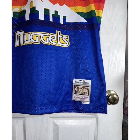 NWT Mitchell & Ness DENVER NUGGETS Dikembe Mutombo 91-92  Swingman Jersey - Picture 3 of 13